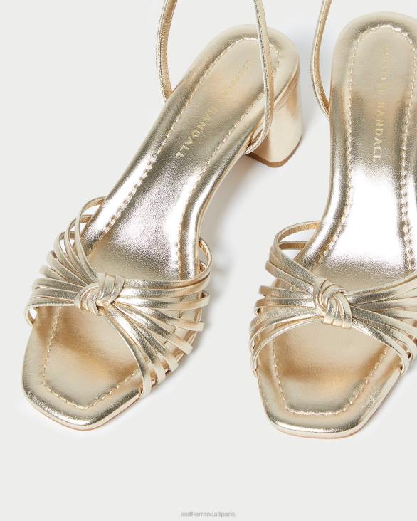 femmes Loeffler Randall Champagne nœud olivia mi-talon chaussures 8HL851