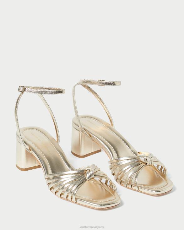 femmes Loeffler Randall Champagne nœud olivia mi-talon chaussures 8HL851