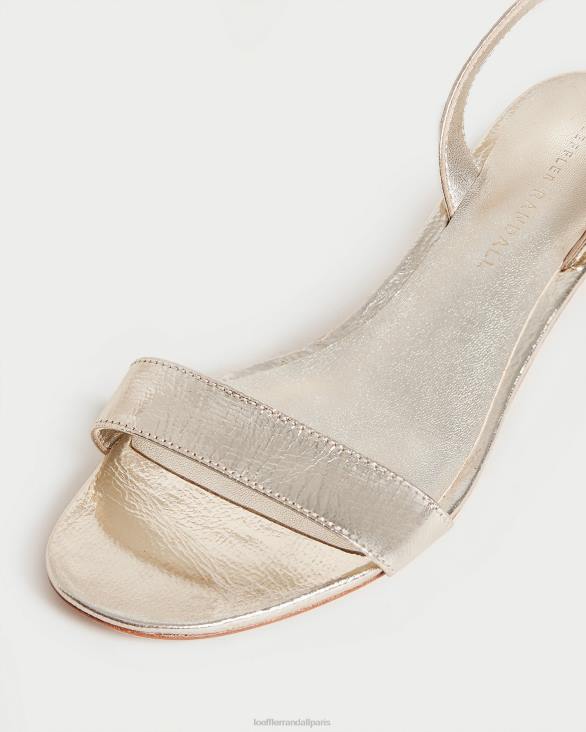 femmes Loeffler Randall Champagne sandale à talon mi-haut jackie chaussures 8HL812