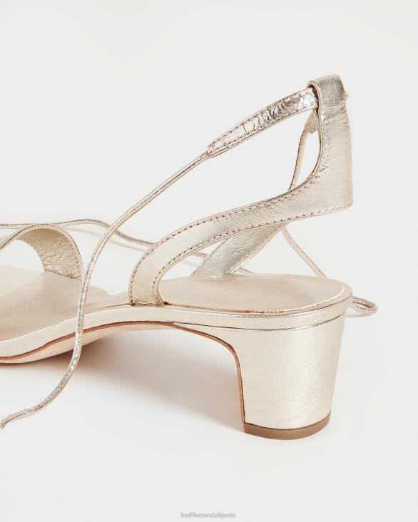 femmes Loeffler Randall Champagne sandale à talon mi-haut jackie chaussures 8HL812