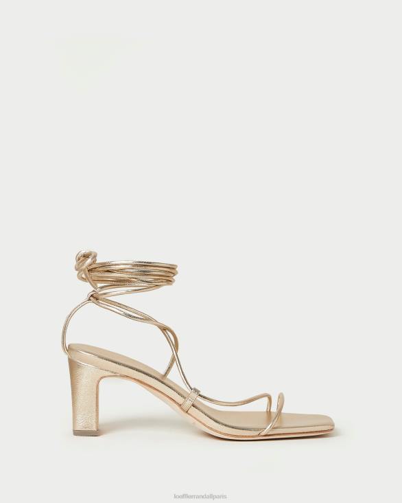 femmes Loeffler Randall Champagne talon enroulé à la cheville cosette chaussures 8HL837
