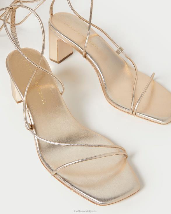 femmes Loeffler Randall Champagne talon enroulé à la cheville cosette chaussures 8HL837