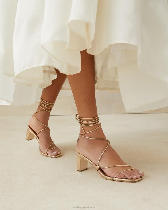 femmes Loeffler Randall Champagne talon enroulé à la cheville cosette chaussures 8HL837