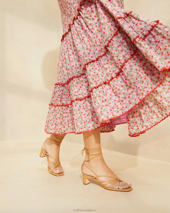 femmes Loeffler Randall Miel lola noeud à lacets mi-talon chaussures 8HL897