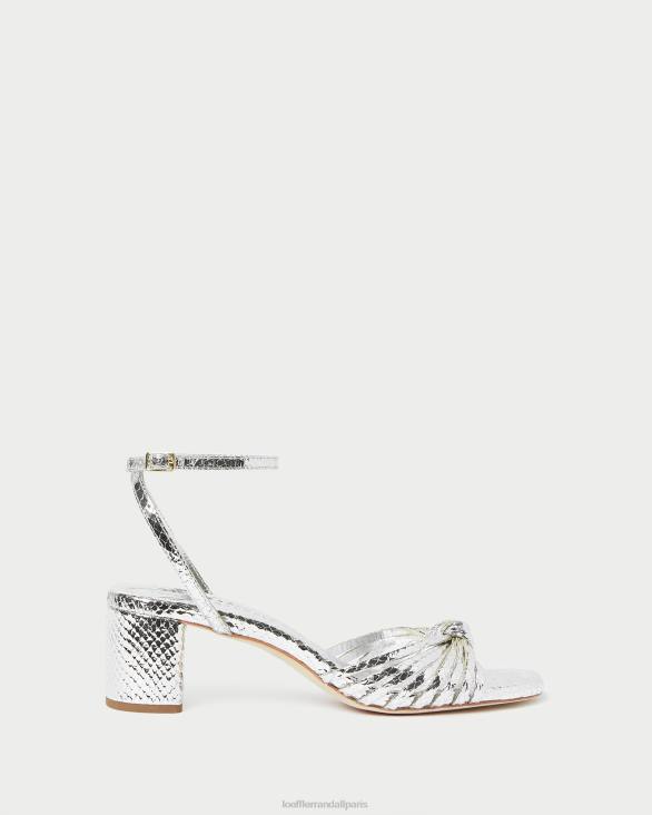 femmes Loeffler Randall argent nœud olivia mi-talon chaussures 8HL874