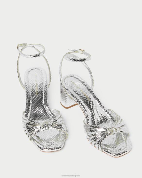 femmes Loeffler Randall argent nœud olivia mi-talon chaussures 8HL874