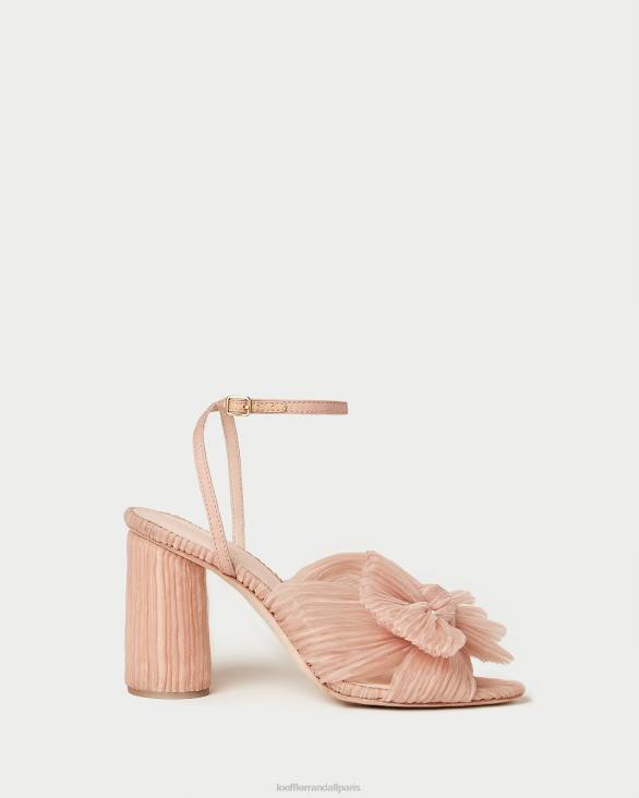 femmes Loeffler Randall beauté talon à nœud plissé camélia chaussures 8HL811