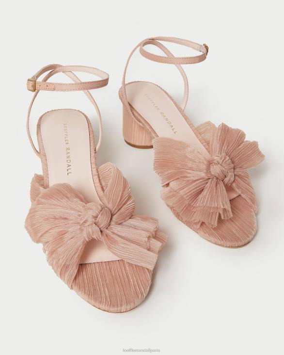 femmes Loeffler Randall beauté talon à nœud plissé dahlia chaussures 8HL830