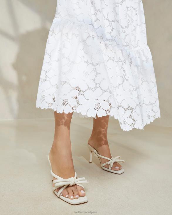 femmes Loeffler Randall blanc optique talon à nœud margi chaussures 8HL844