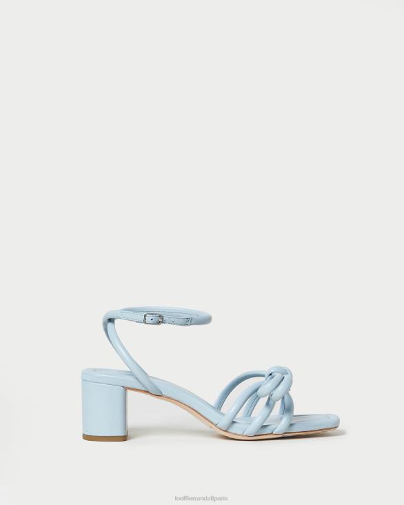 femmes Loeffler Randall bleu sandale mikel à nœud et talon chaussures 8HL840