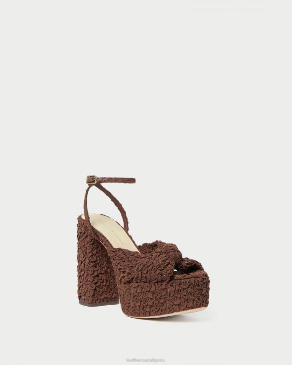 femmes Loeffler Randall cacao plateforme de nœuds roz chaussures 8HL892