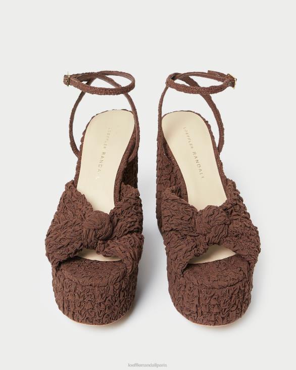 femmes Loeffler Randall cacao plateforme de nœuds roz chaussures 8HL892