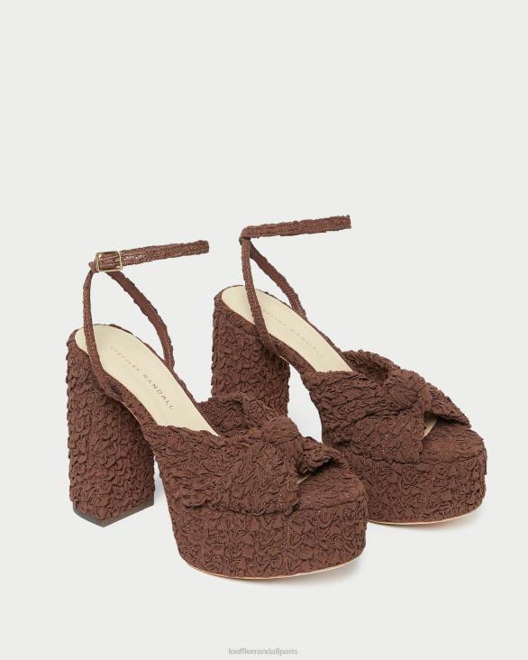 femmes Loeffler Randall cacao plateforme de nœuds roz chaussures 8HL892