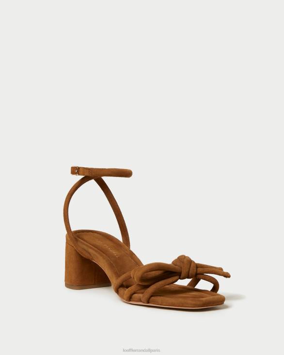 femmes Loeffler Randall cacao sandale mikel à nœud et talon chaussures 8HL862