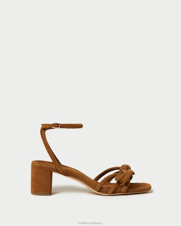 femmes Loeffler Randall cacao sandale mikel à nœud et talon chaussures 8HL862