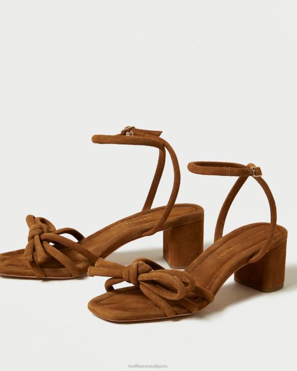 femmes Loeffler Randall cacao sandale mikel à nœud et talon chaussures 8HL862