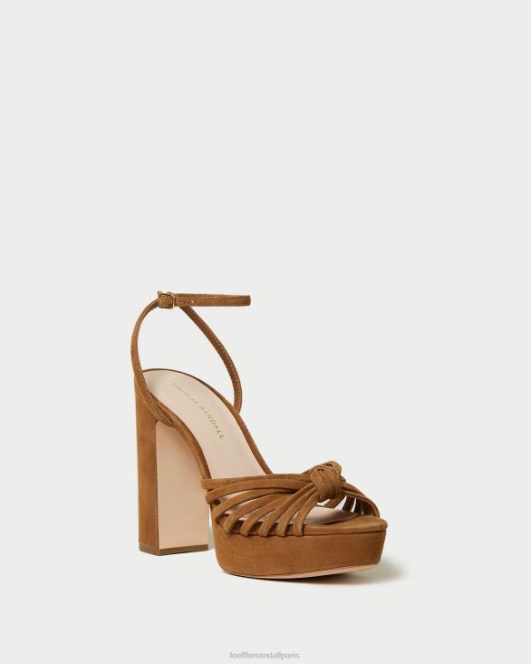 femmes Loeffler Randall cacao sandale à plateforme à nœud rivka chaussures 8HL881