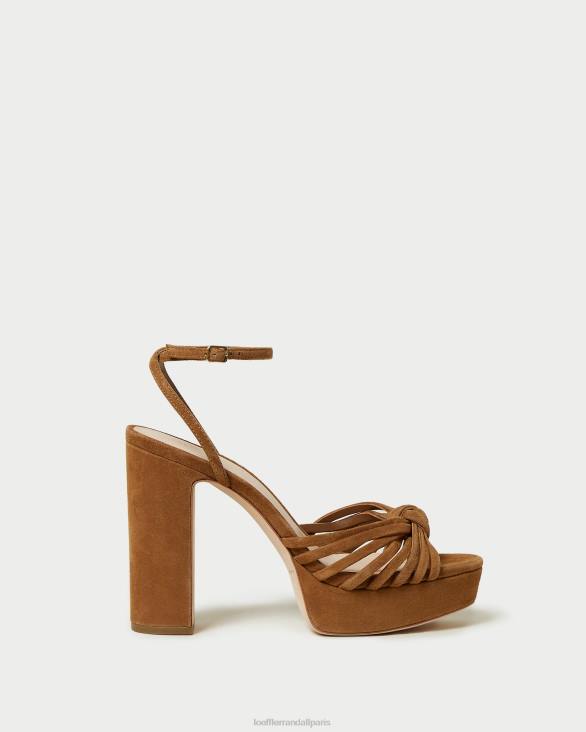 femmes Loeffler Randall cacao sandale à plateforme à nœud rivka chaussures 8HL881