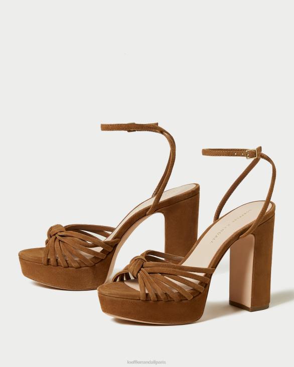 femmes Loeffler Randall cacao sandale à plateforme à nœud rivka chaussures 8HL881