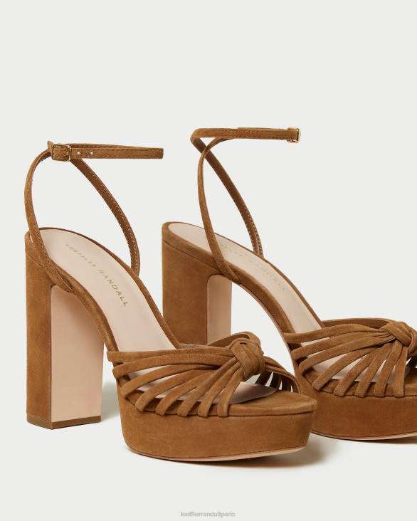 femmes Loeffler Randall cacao sandale à plateforme à nœud rivka chaussures 8HL881
