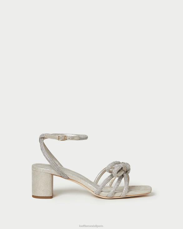 femmes Loeffler Randall cappuccino sandale mikel à nœud et talon chaussures 8HL815