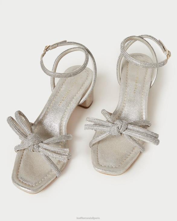 femmes Loeffler Randall cappuccino sandale mikel à nœud et talon chaussures 8HL815