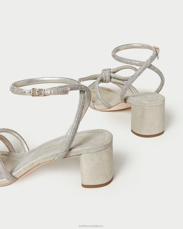 femmes Loeffler Randall cappuccino sandale mikel à nœud et talon chaussures 8HL815