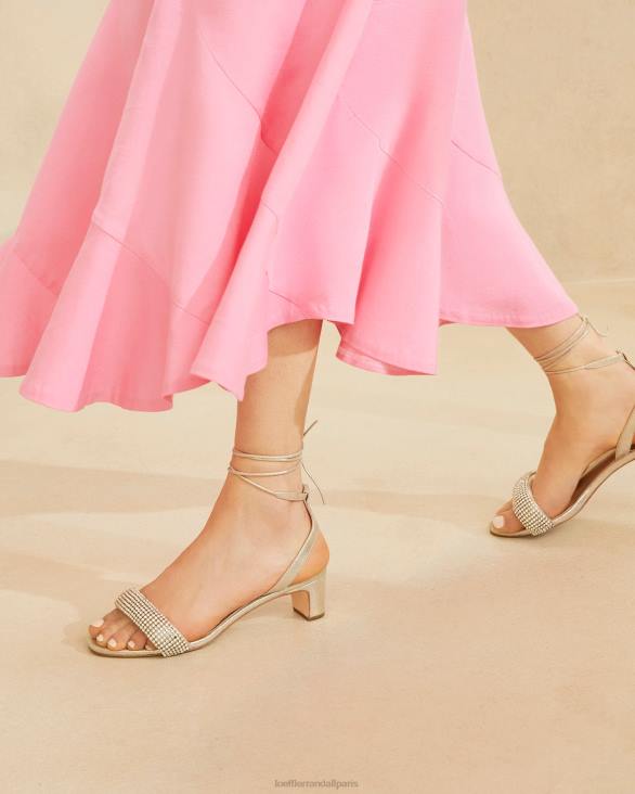 femmes Loeffler Randall cappuccino sandale à talon mi-haut jackie chaussures 8HL870
