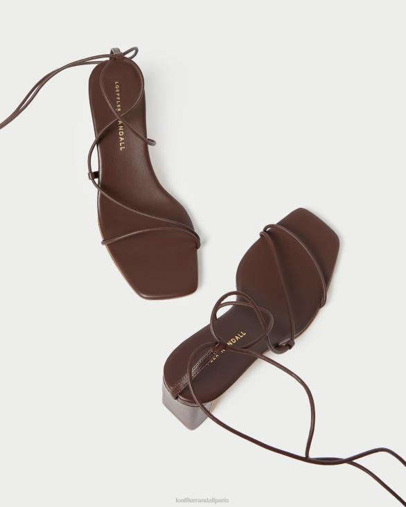 femmes Loeffler Randall chocolat talon enroulé à la cheville cosette chaussures 8HL886