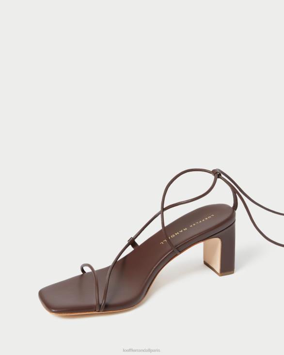 femmes Loeffler Randall chocolat talon enroulé à la cheville cosette chaussures 8HL886