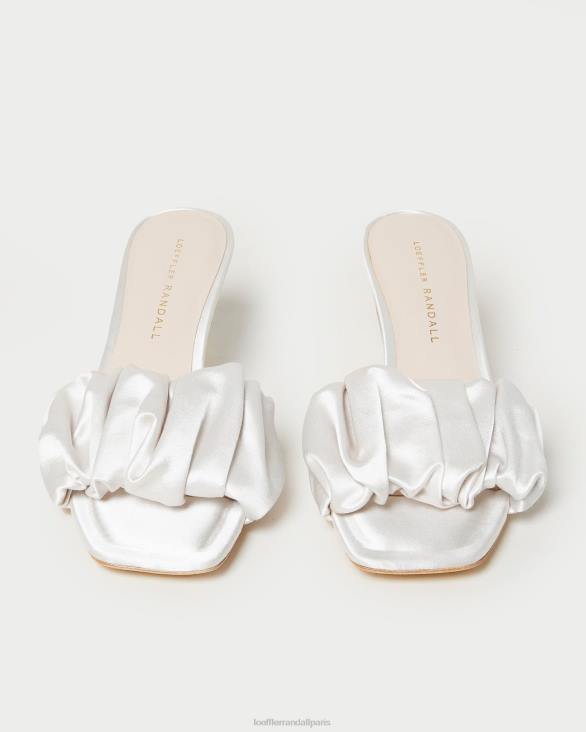 femmes Loeffler Randall crème mule à petit talon bianca chaussures 8HL865