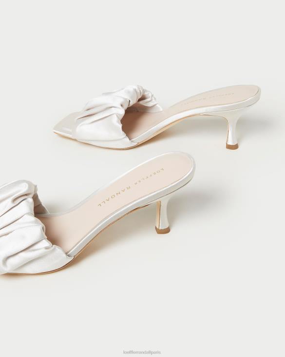 femmes Loeffler Randall crème mule à petit talon bianca chaussures 8HL865