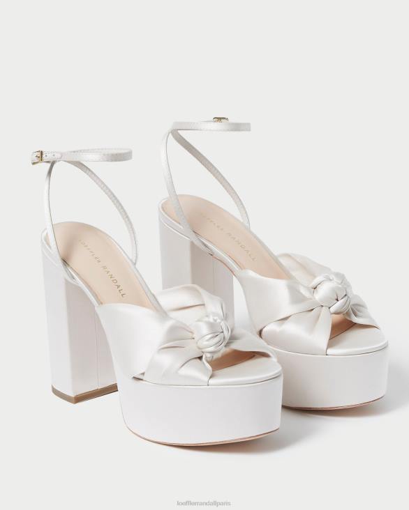 femmes Loeffler Randall crème plateforme de nœuds roz chaussures 8HL847