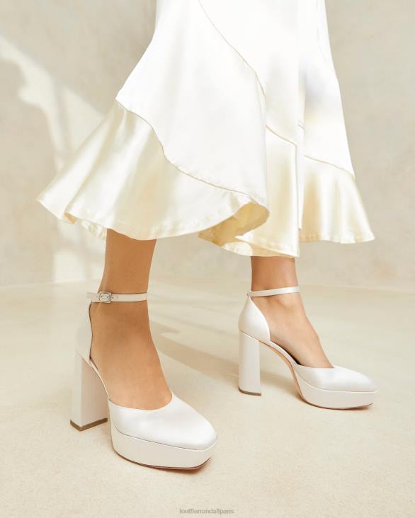 femmes Loeffler Randall crème plateforme fermée selina chaussures 8HL852