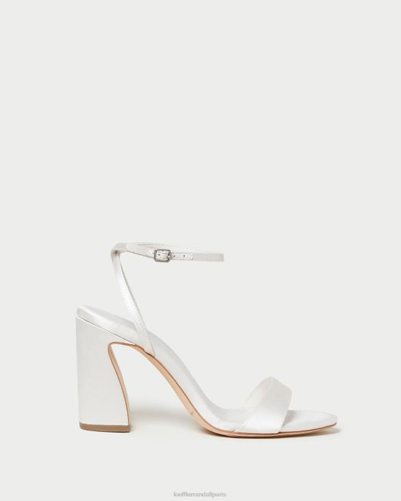 femmes Loeffler Randall crème sandale à talon courbé malia chaussures 8HL845