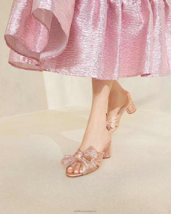 femmes Loeffler Randall dune talon à nœud plissé emilia chaussures 8HL863