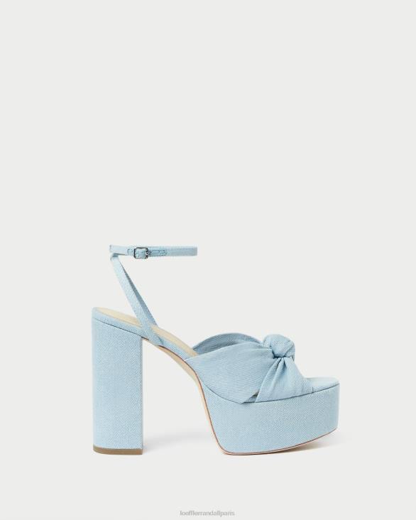 femmes Loeffler Randall jean léger plateforme de nœuds roz chaussures 8HL884