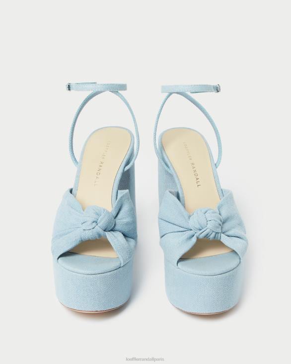 femmes Loeffler Randall jean léger plateforme de nœuds roz chaussures 8HL884