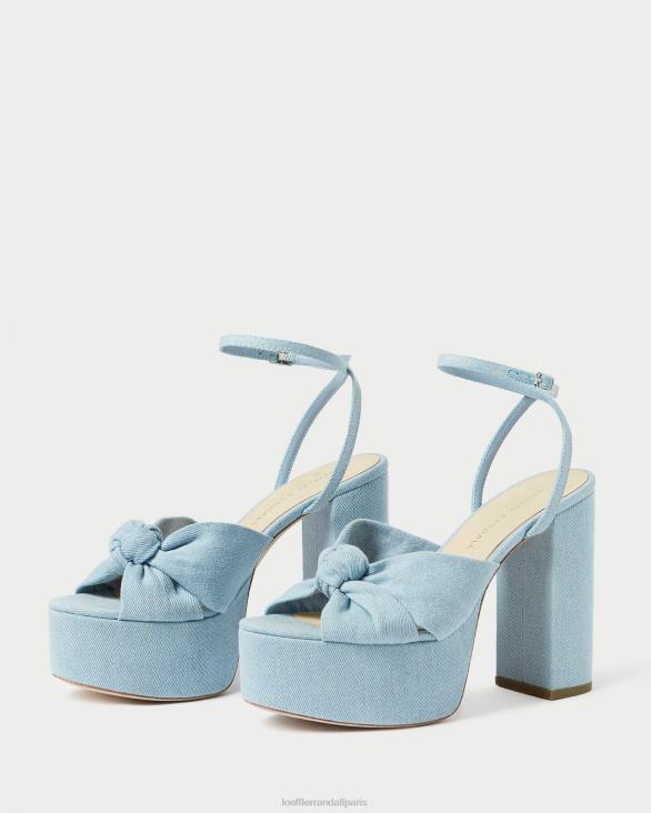 femmes Loeffler Randall jean léger plateforme de nœuds roz chaussures 8HL884