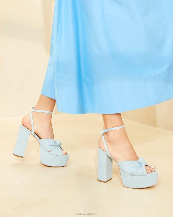 femmes Loeffler Randall jean léger plateforme de nœuds roz chaussures 8HL884