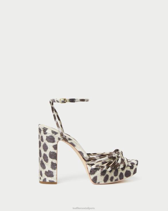 femmes Loeffler Randall léopard sandale à plateforme à nœud rivka chaussures 8HL898