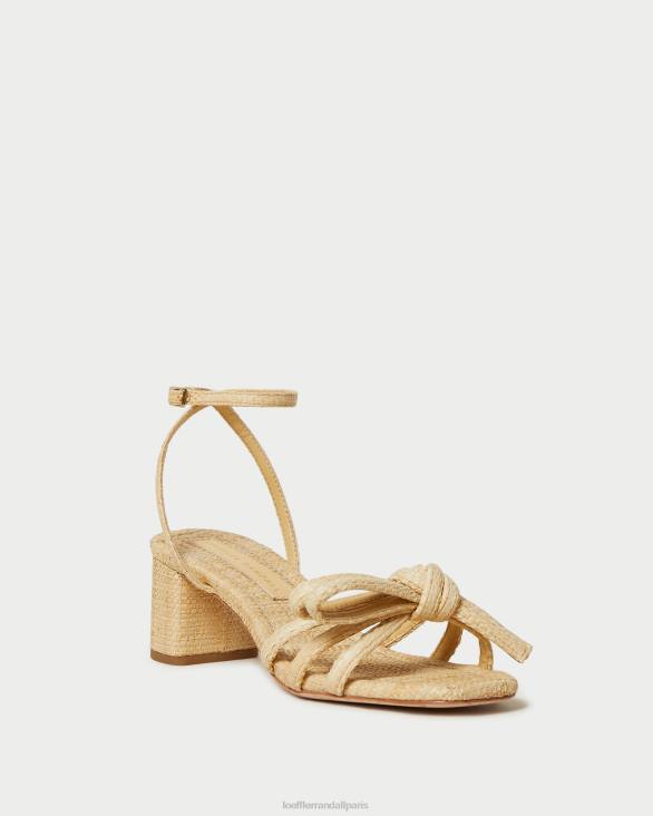 femmes Loeffler Randall naturel sandale mikel à nœud et talon chaussures 8HL829