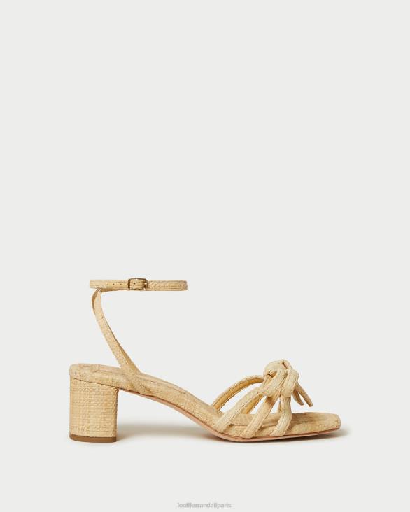 femmes Loeffler Randall naturel sandale mikel à nœud et talon chaussures 8HL829