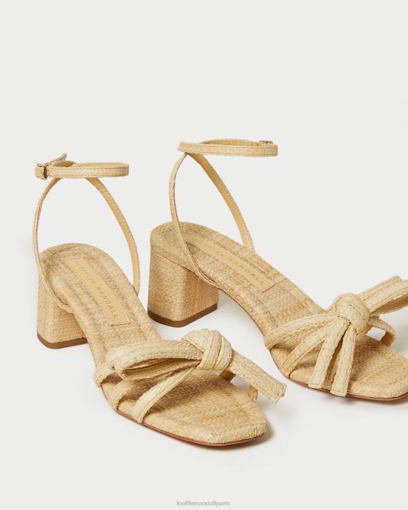 femmes Loeffler Randall naturel sandale mikel à nœud et talon chaussures 8HL829