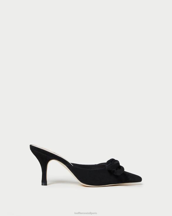 femmes Loeffler Randall noir mule chaton à nœud amyra chaussures 8HL857