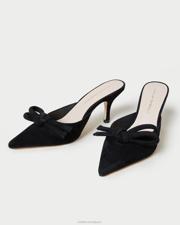 femmes Loeffler Randall noir mule chaton à nœud amyra chaussures 8HL857