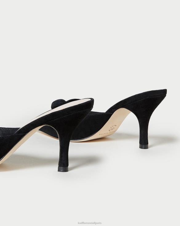femmes Loeffler Randall noir mule chaton à nœud amyra chaussures 8HL857