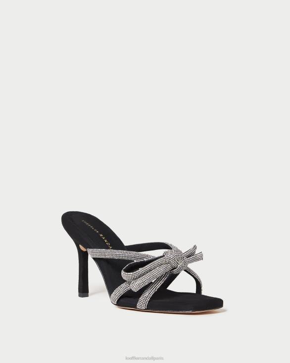 femmes Loeffler Randall noir talon à nœud en daim margi chaussures 8HL871