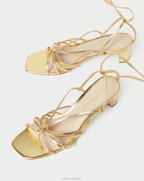 femmes Loeffler Randall or lola noeud à lacets mi-talon chaussures 8HL885