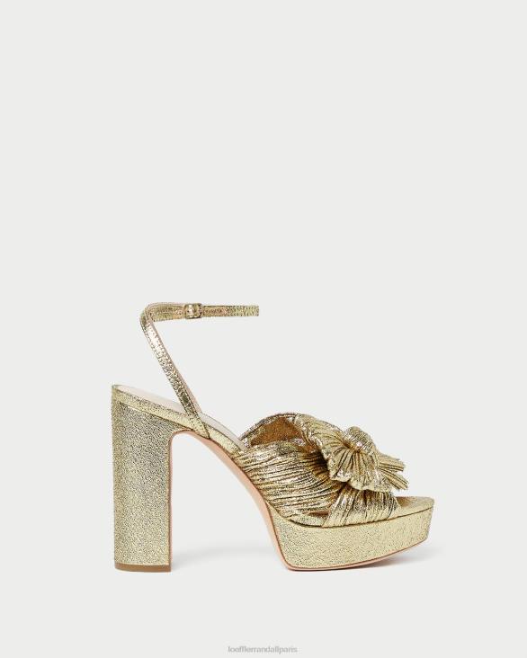 femmes Loeffler Randall oro talon à plateforme natalia chaussures 8HL889